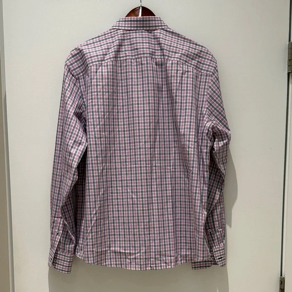 UNTUCKit XL Men's Pink and Blue Checkered Dress Shirt 100% Cotton long sleeve - Picture 4 of 4
